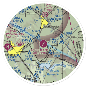 Arnold Air Force Base (AYX) VFR Sectional Sticker (20 mile)