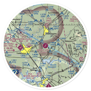 Arnold Air Force Base (AYX) VFR Sectional Sticker (30 mile)