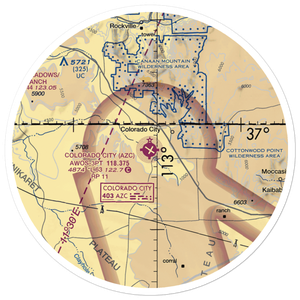 Colorado City Municipal Airport (AZC) VFR Sectional Sticker (30 mile)