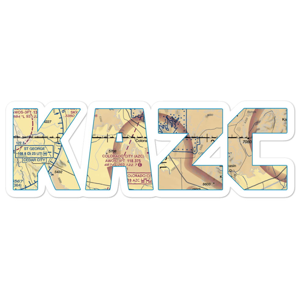 Colorado City Municipal Airport (AZC) VFR Sectional Sticker 