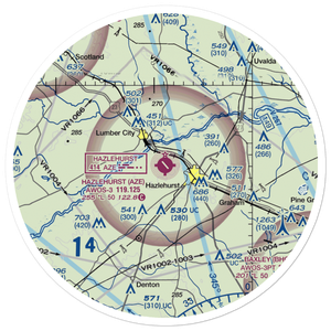 Hazlehurst Airport (AZE) VFR Sectional Sticker (30 mile)