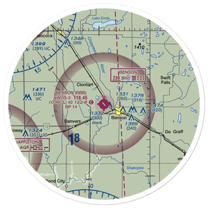 Benson Municipal Airport (BBB) VFR Sectional Sticker (30 mile)