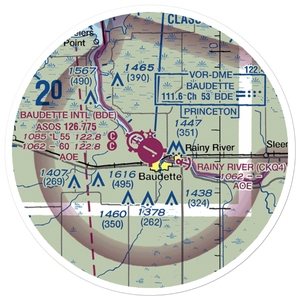 Baudette International Airport (BDE) VFR Sectional Sticker (20 mile)