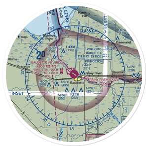 Baudette International Airport (BDE) VFR Sectional Sticker (30 mile)