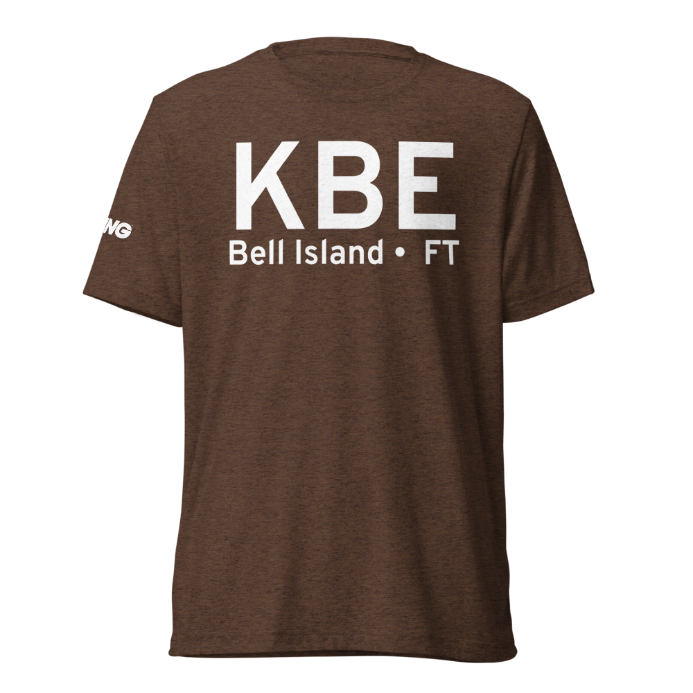 Bell Island (KBE) Airport Tri-blend T-Shirt 