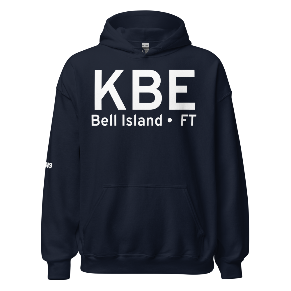 Bell Island (KBE) Airport Hoodie Sweatshirt 