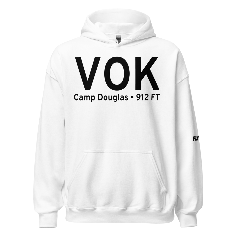 Camp Douglas (KVOK) Airport Hoodie Sweatshirt 