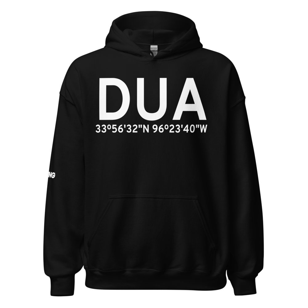 Durant (KDUA) Airport Hoodie Sweatshirt 