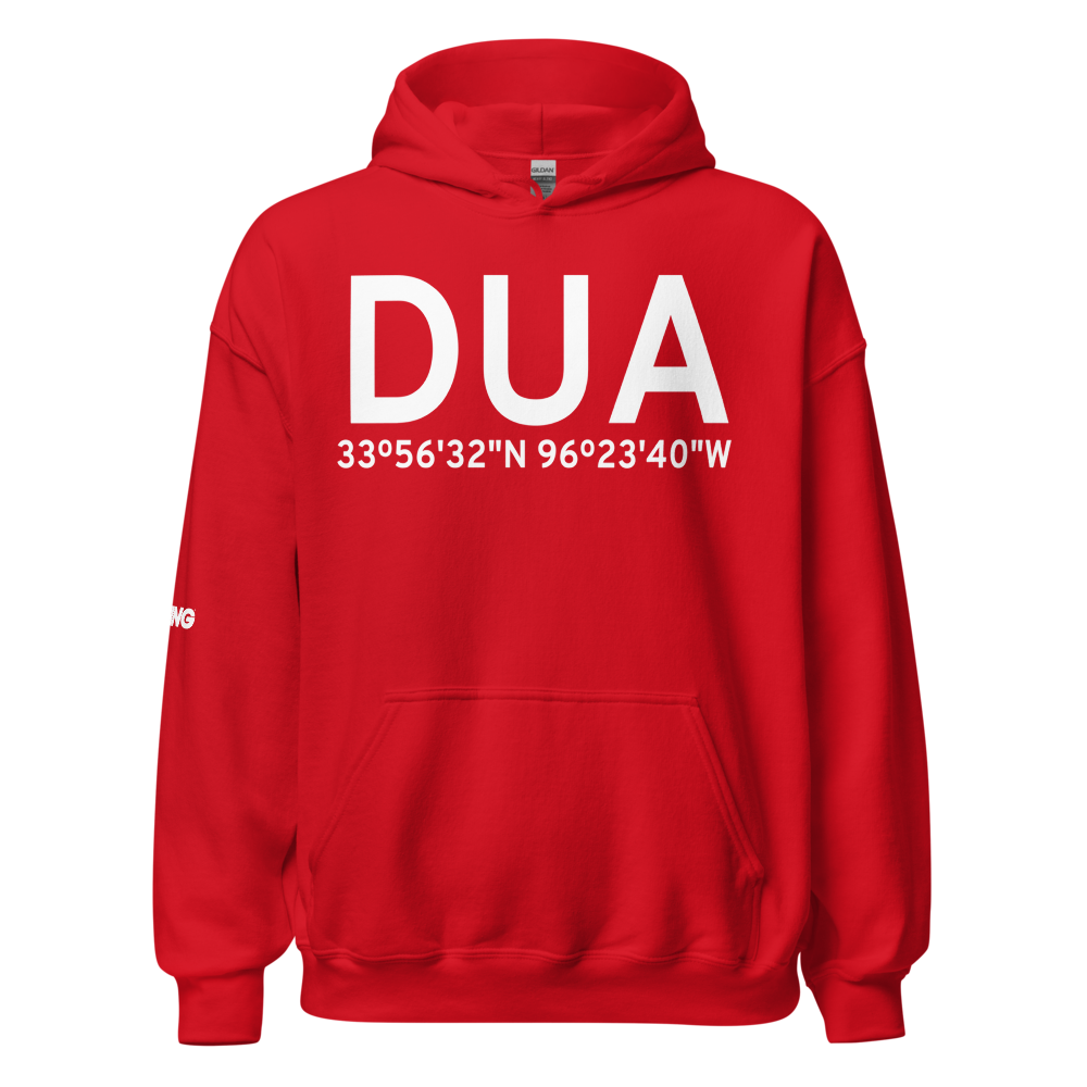 Durant (KDUA) Airport Hoodie Sweatshirt 