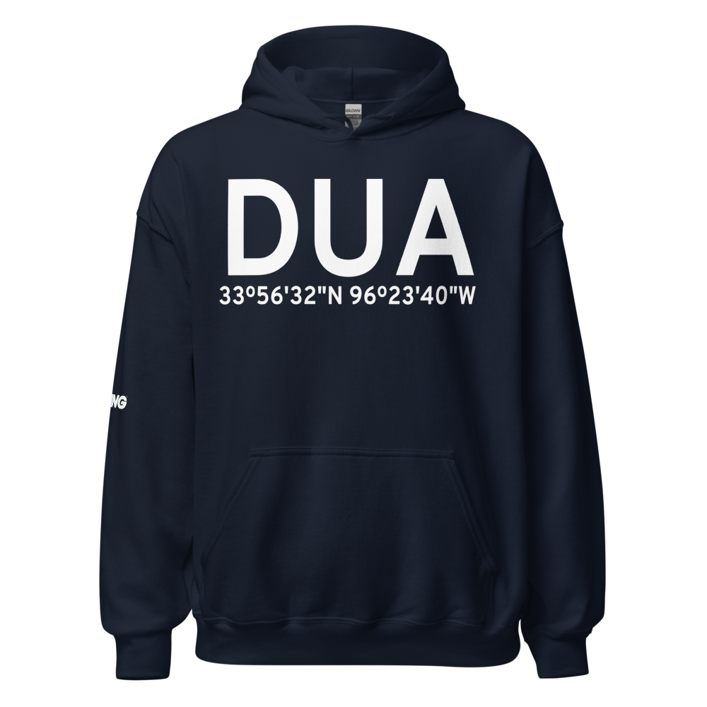 Durant (KDUA) Airport Hoodie Sweatshirt 