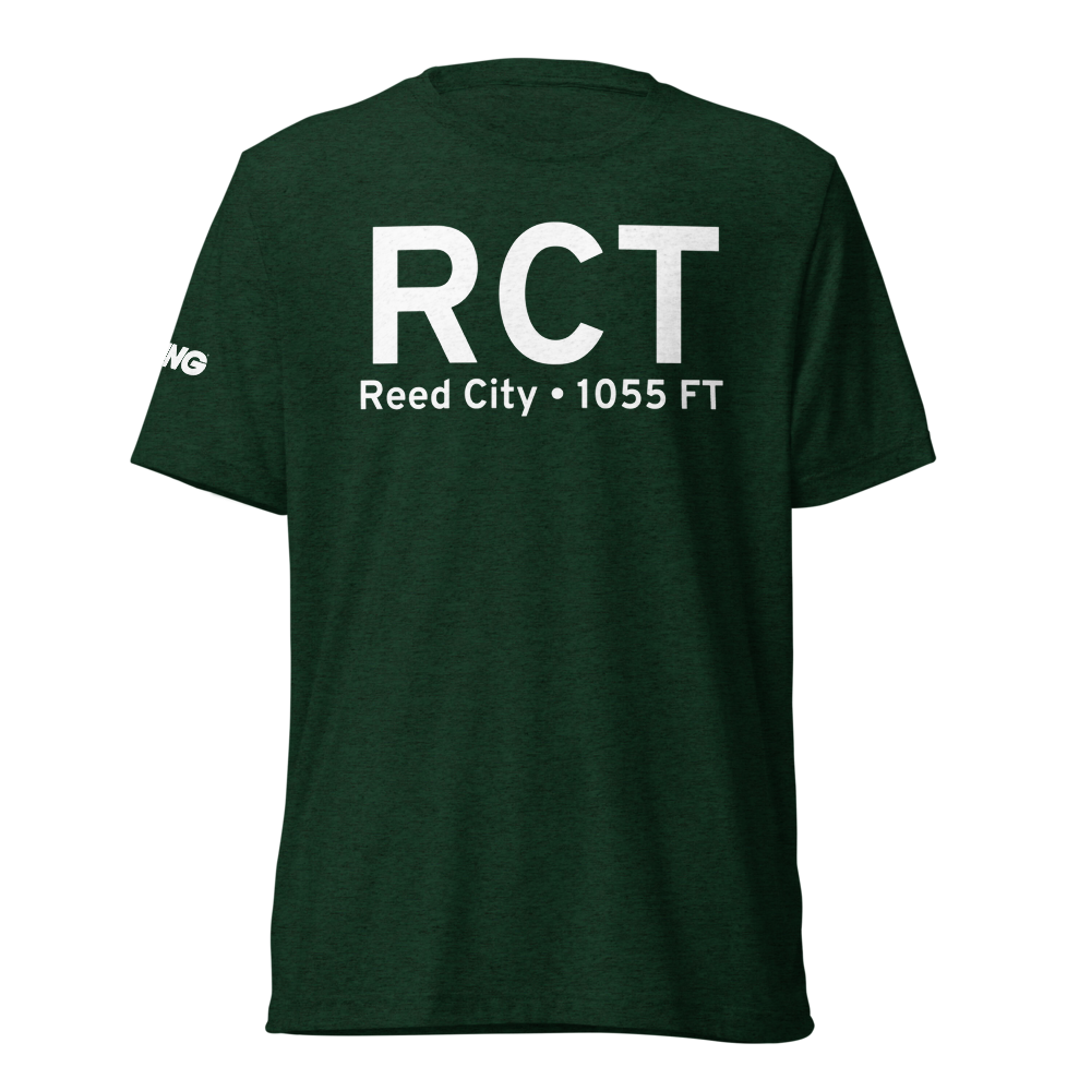 Reed City (KRCT) Airport Tri-blend T-Shirt 