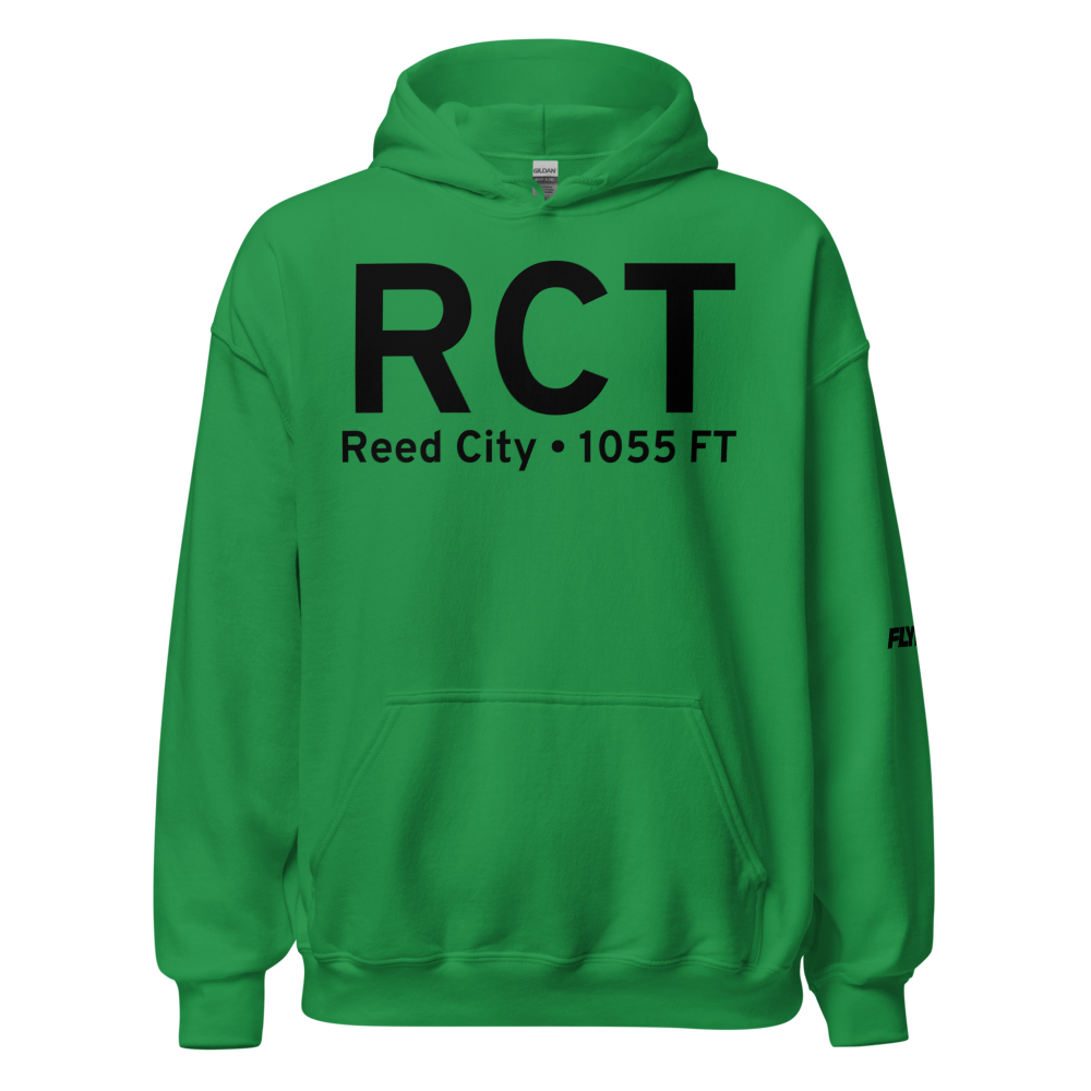 Reed City (KRCT) Airport Hoodie Sweatshirt 