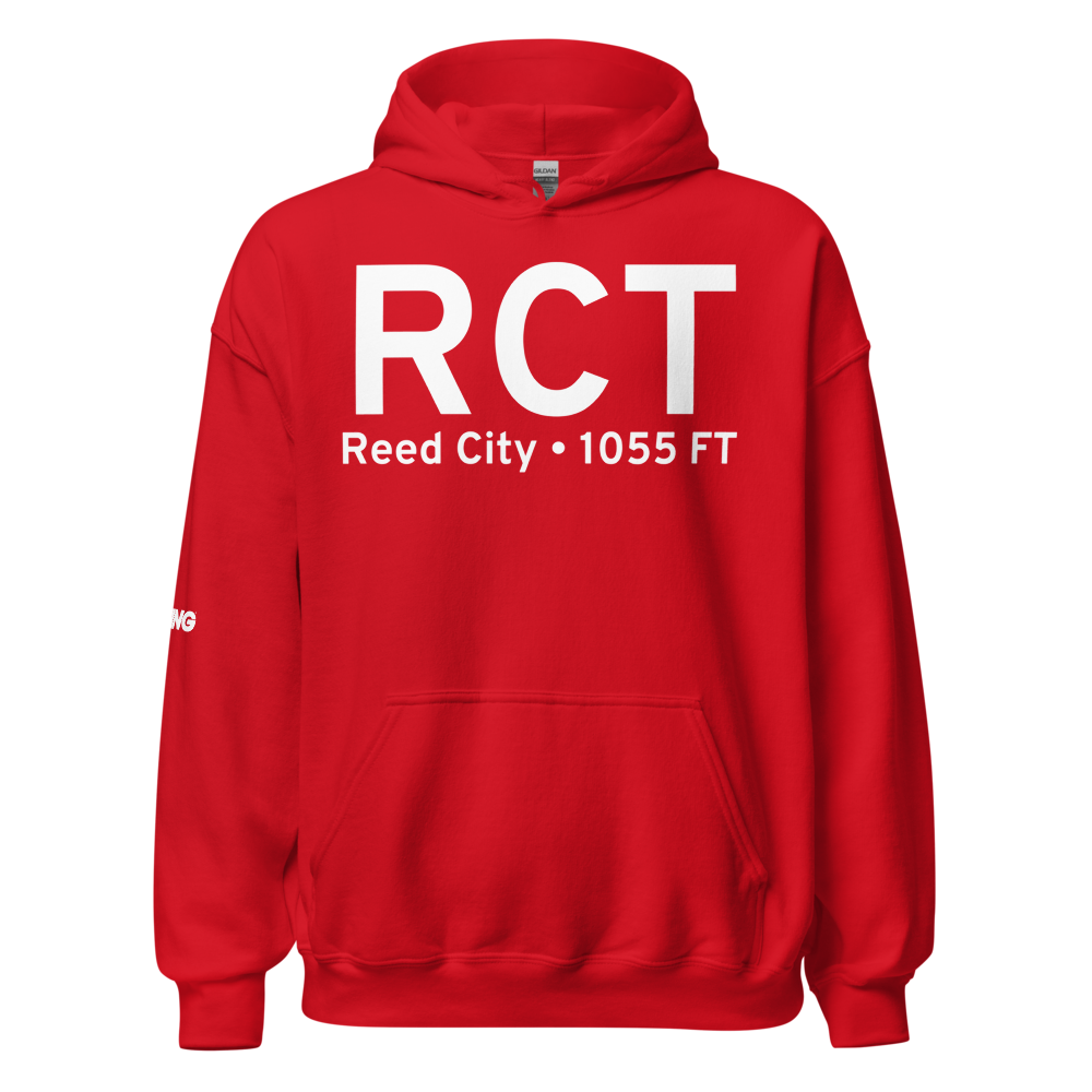 Reed City (KRCT) Airport Hoodie Sweatshirt 