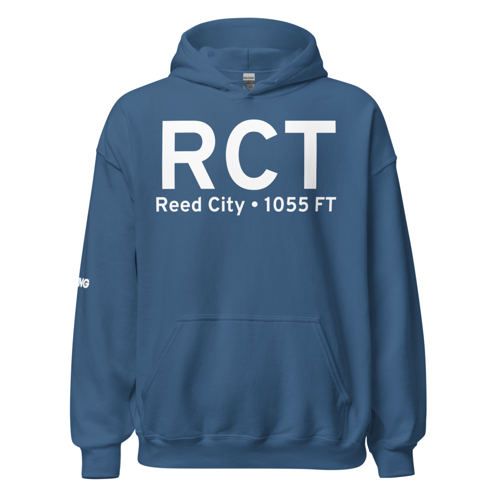 Reed City (KRCT) Airport Hoodie Sweatshirt 