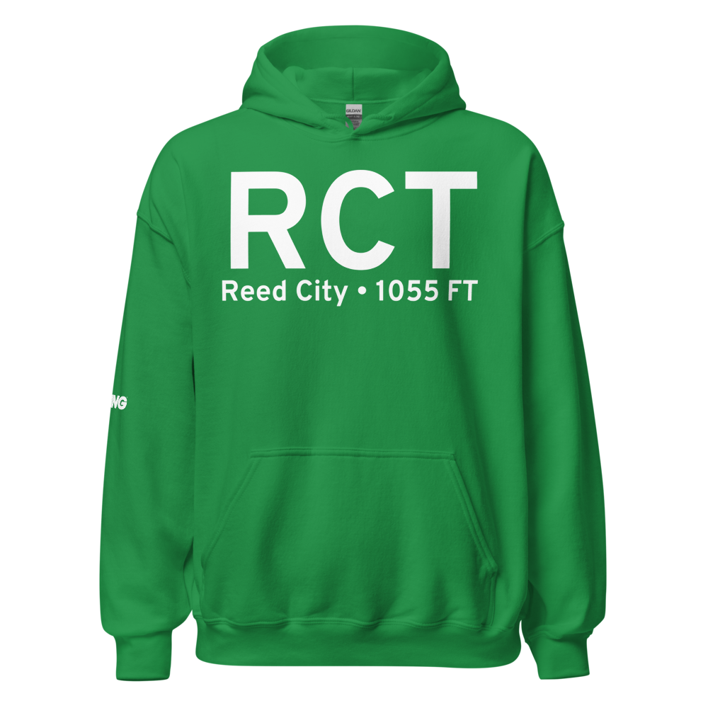 Reed City (KRCT) Airport Hoodie Sweatshirt 