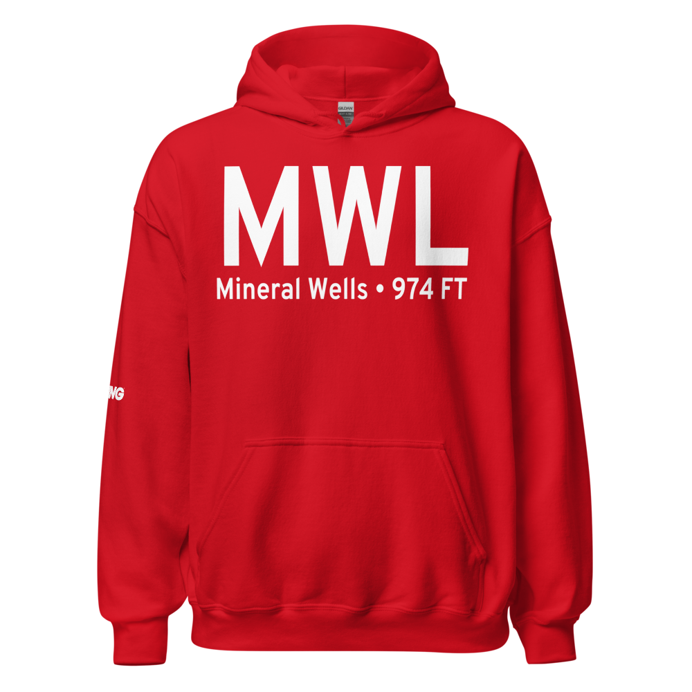 Mineral Wells (KMWL) Airport Hoodie Sweatshirt 