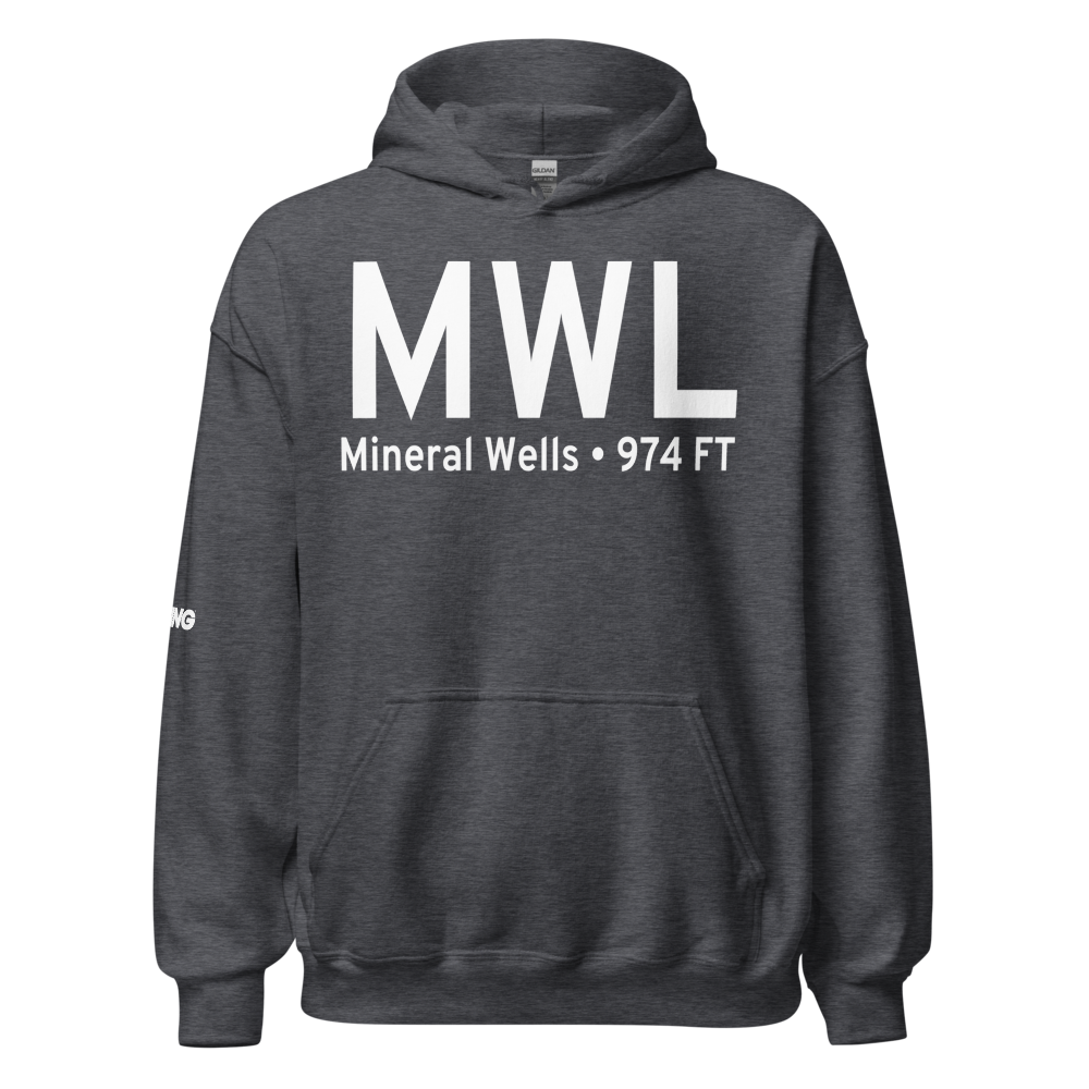 Mineral Wells (KMWL) Airport Hoodie Sweatshirt 