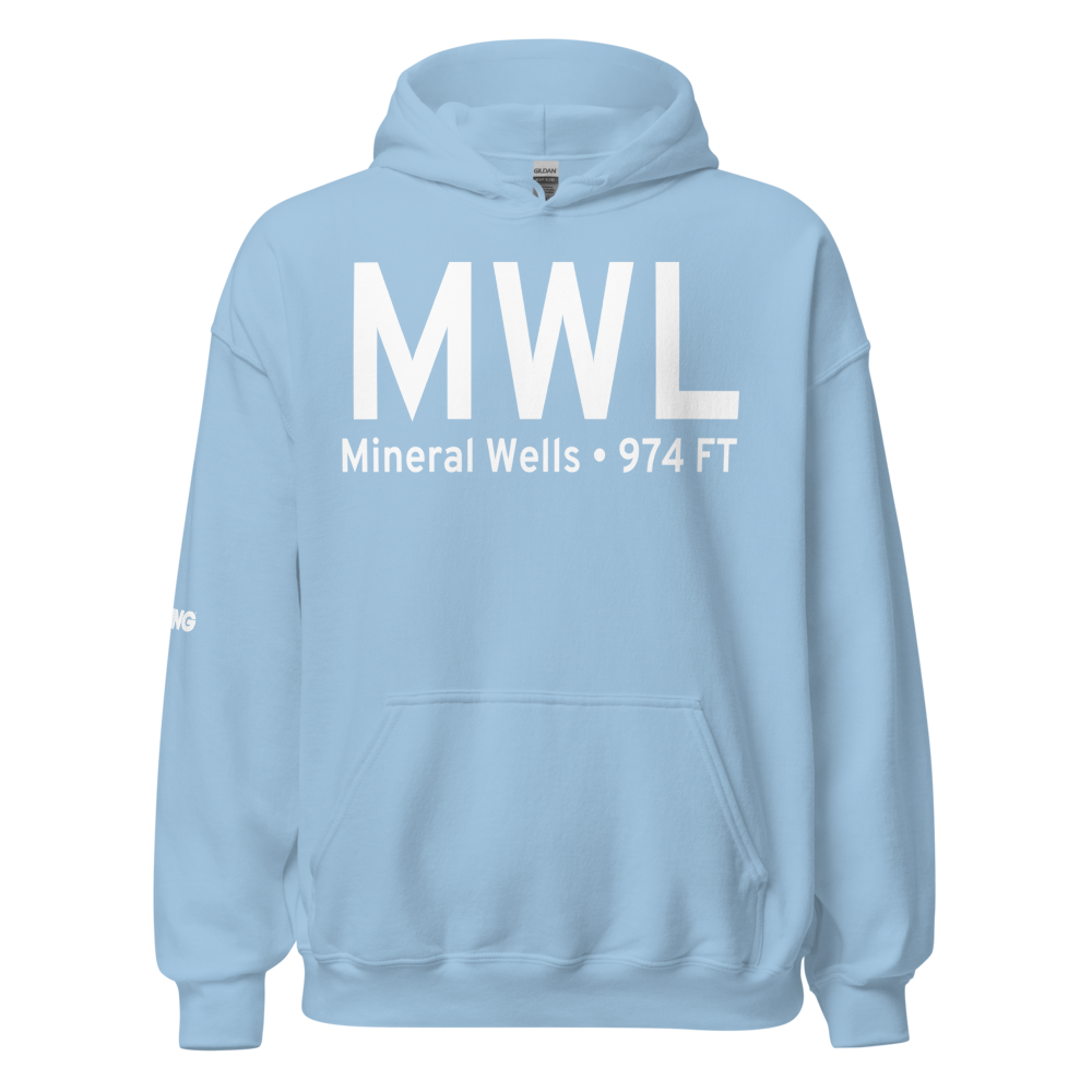 Mineral Wells (KMWL) Airport Hoodie Sweatshirt 