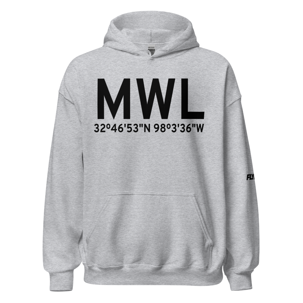 Mineral Wells (KMWL) Airport Hoodie Sweatshirt 