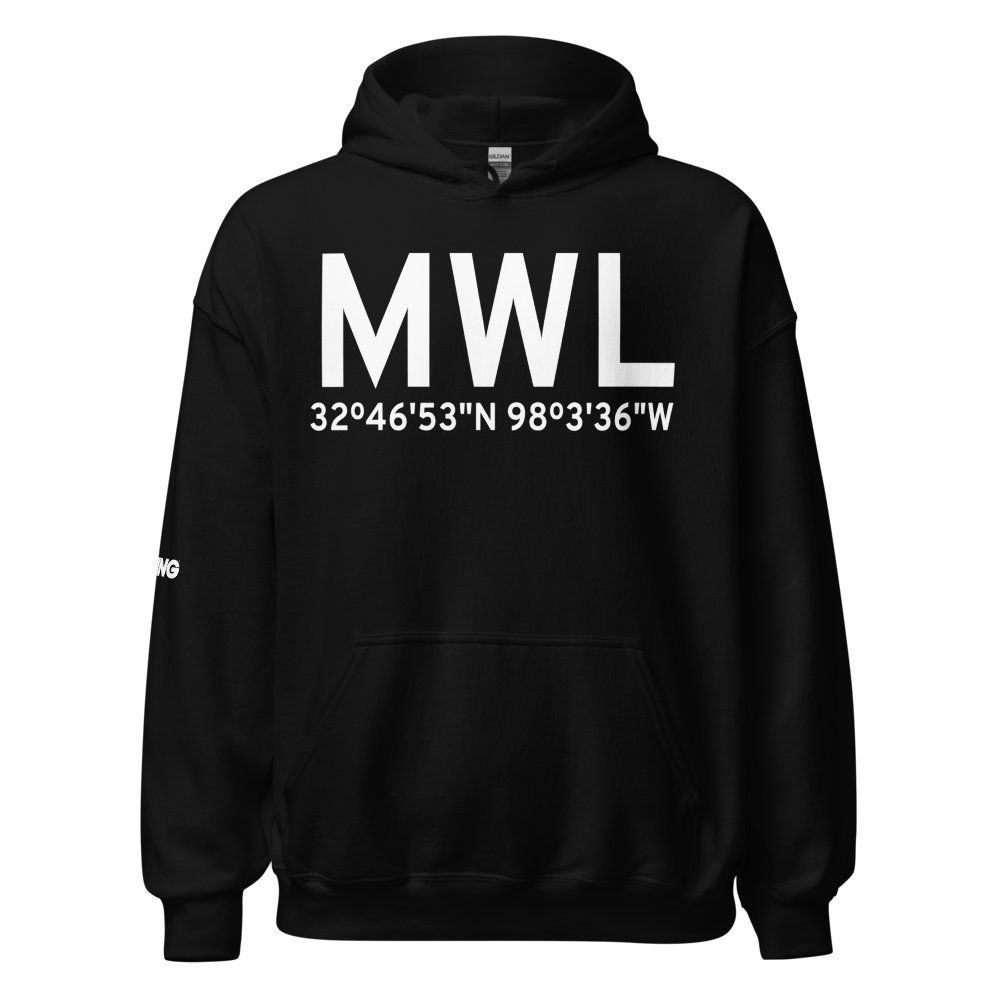 Mineral Wells (KMWL) Airport Hoodie Sweatshirt 