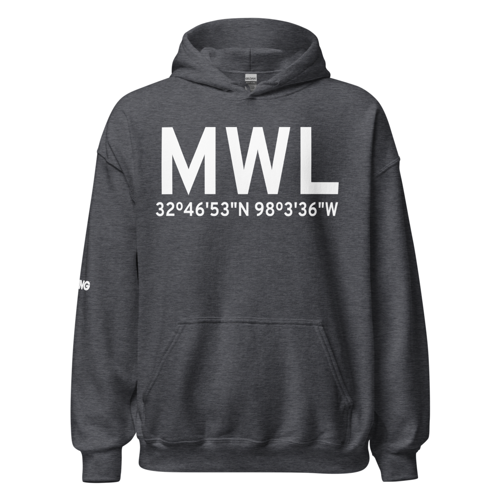 Mineral Wells (KMWL) Airport Hoodie Sweatshirt 