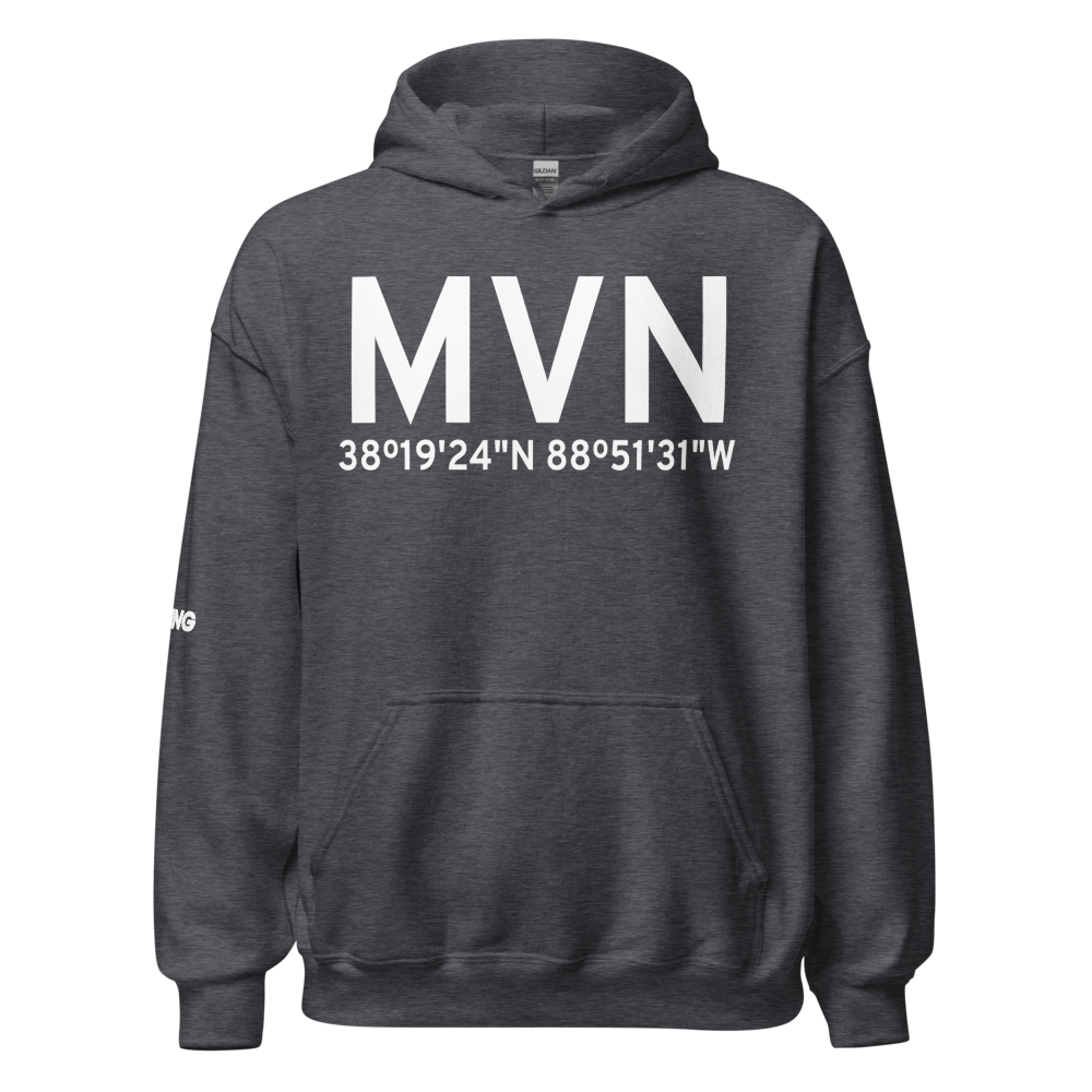 Mount Vernon (KMVN) Airport Hoodie Sweatshirt 