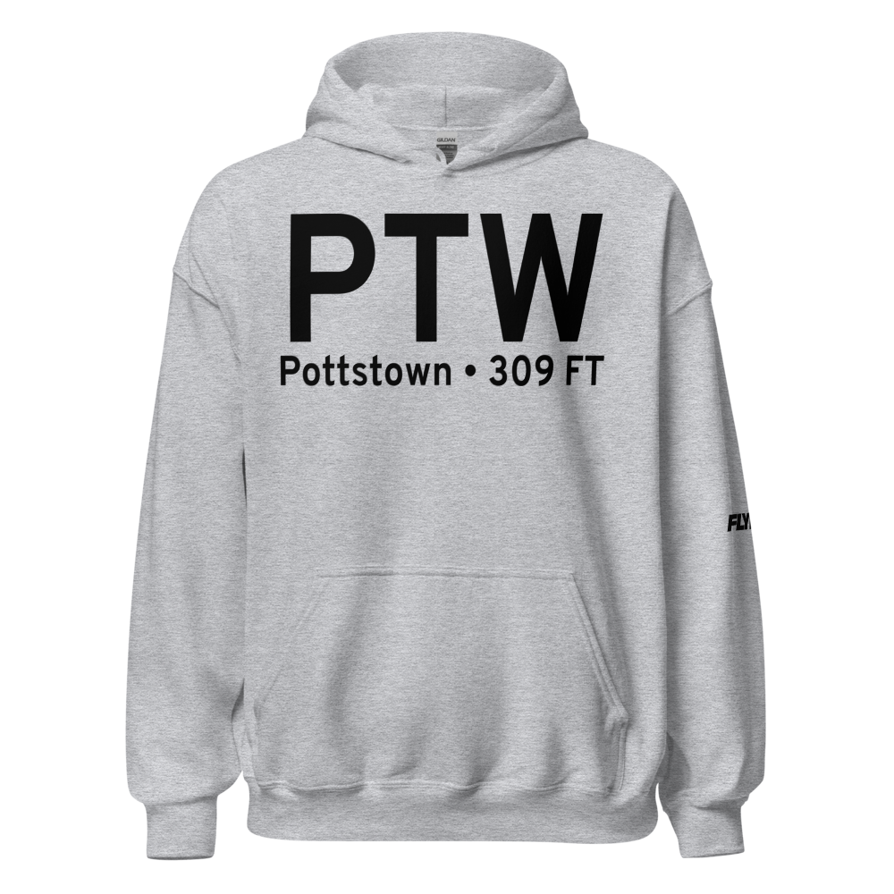Pottstown (KPTW) Airport Hoodie Sweatshirt 