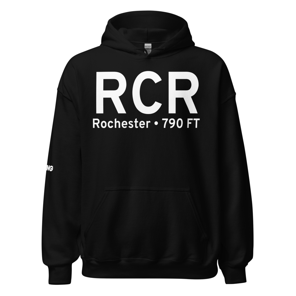 Rochester (KRCR) Airport Hoodie Sweatshirt 