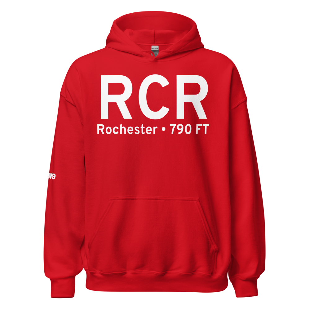 Rochester (KRCR) Airport Hoodie Sweatshirt 