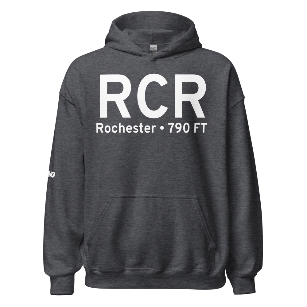 Rochester (KRCR) Airport Hoodie Sweatshirt 