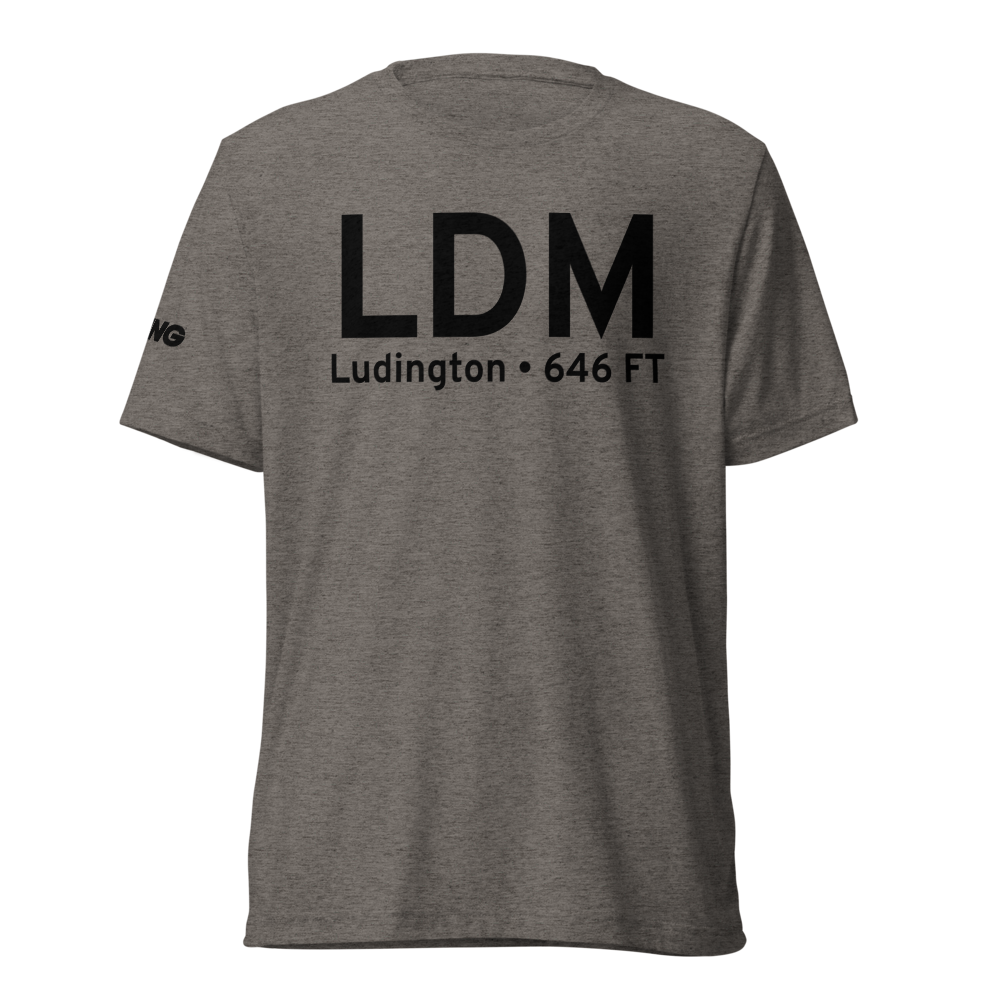 Ludington (KLDM) Airport Tri-blend T-Shirt 