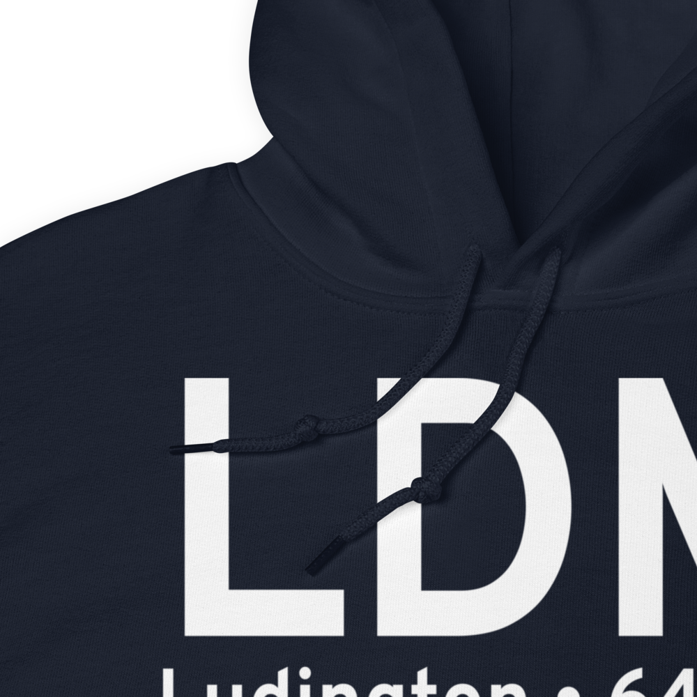 Ludington (KLDM) Airport Hoodie Sweatshirt 