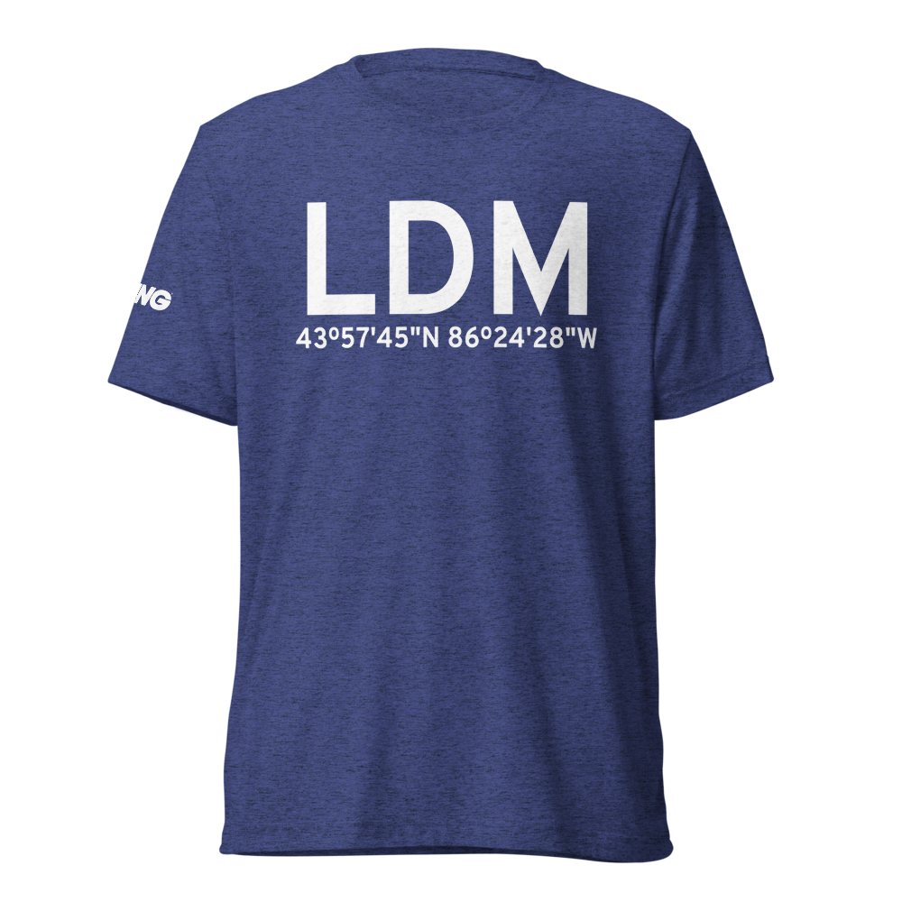Ludington (KLDM) Airport Tri-blend T-Shirt 