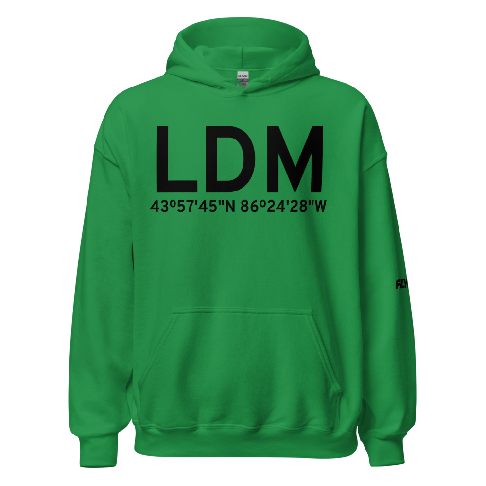 Ludington (KLDM) Airport Hoodie Sweatshirt 