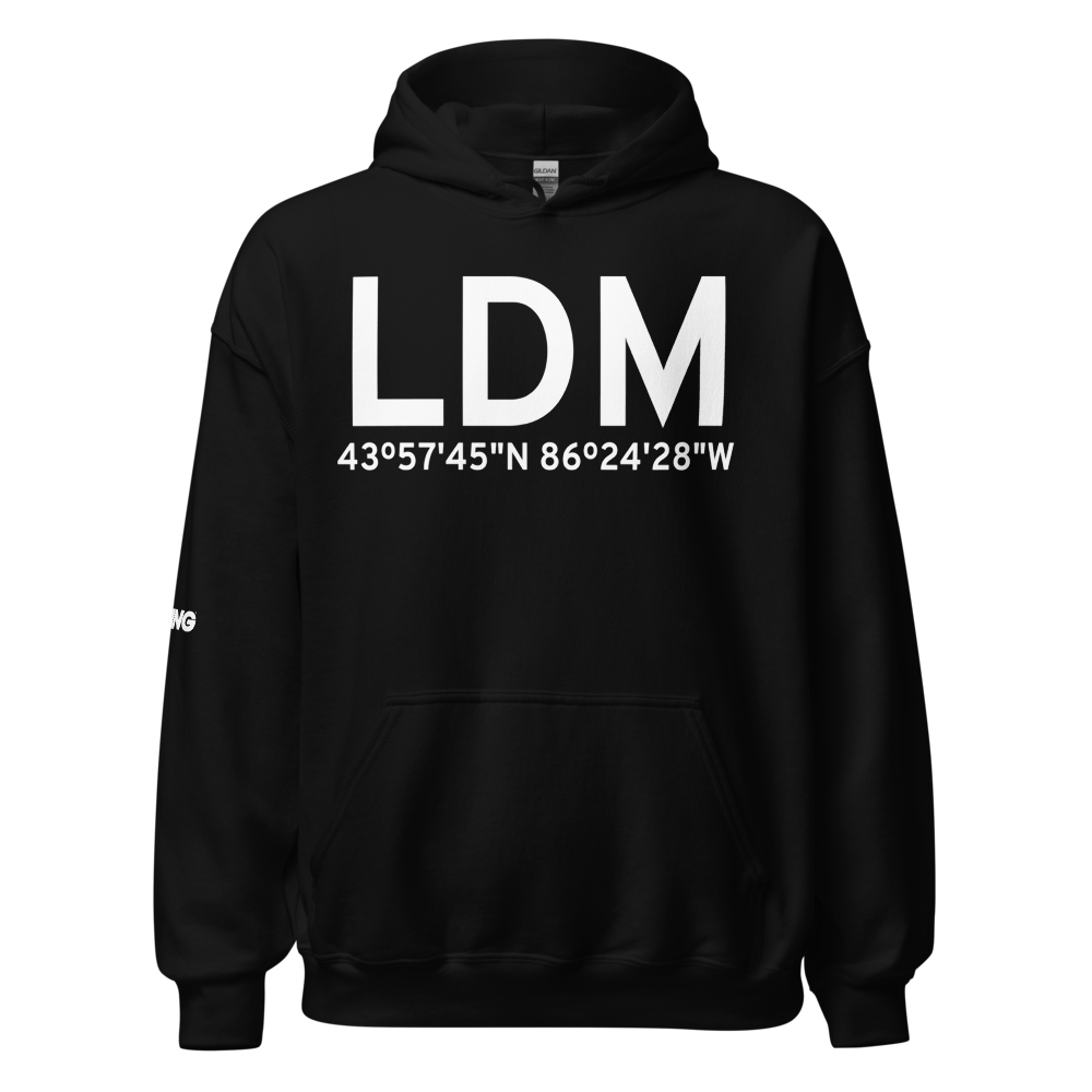 Ludington (KLDM) Airport Hoodie Sweatshirt 