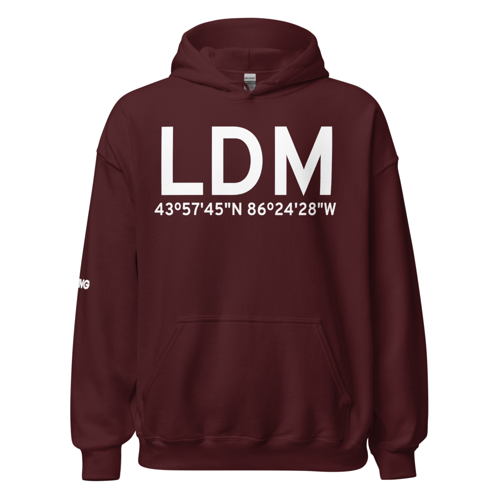 Ludington (KLDM) Airport Hoodie Sweatshirt 