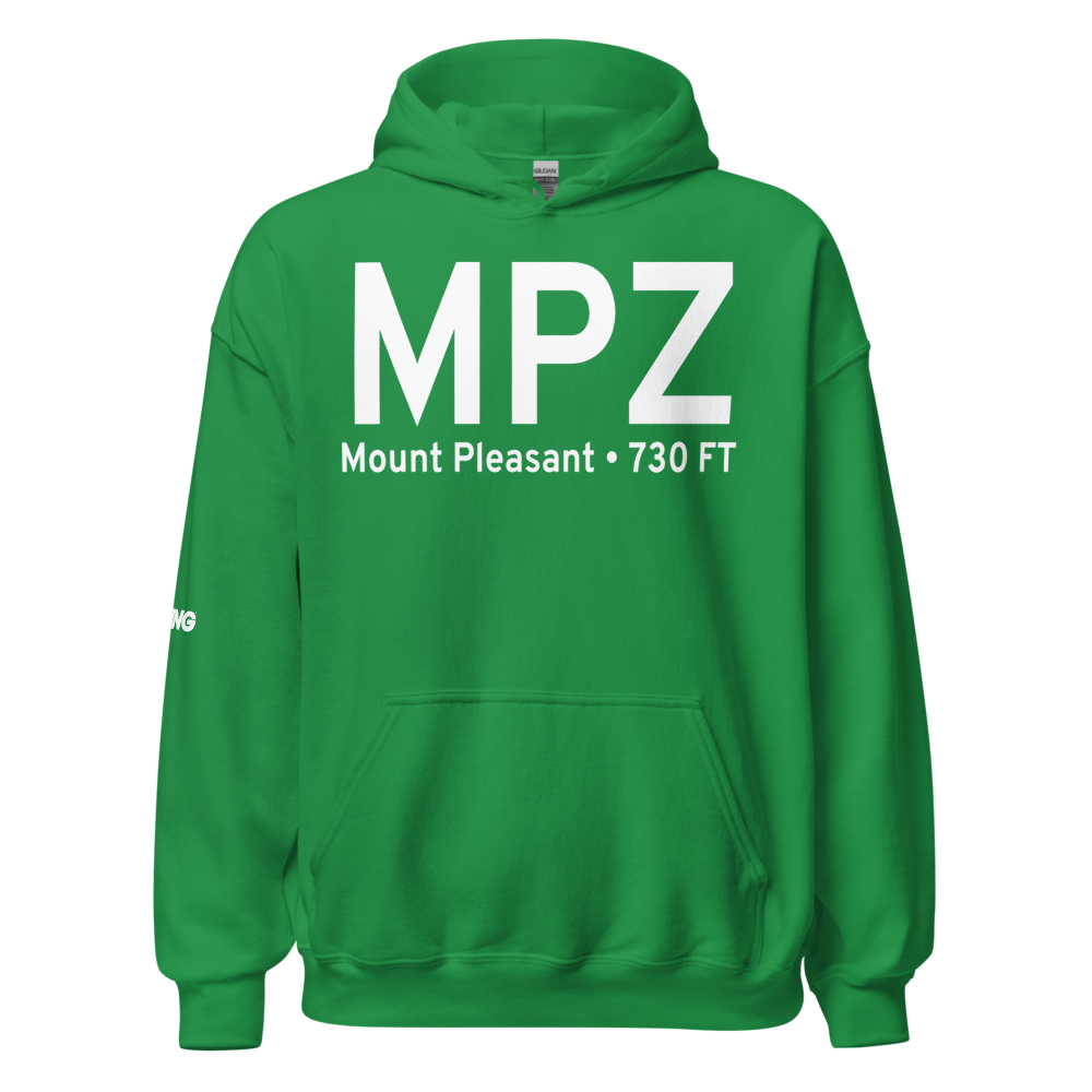 Mount Pleasant (KMPZ) Airport Hoodie Sweatshirt 