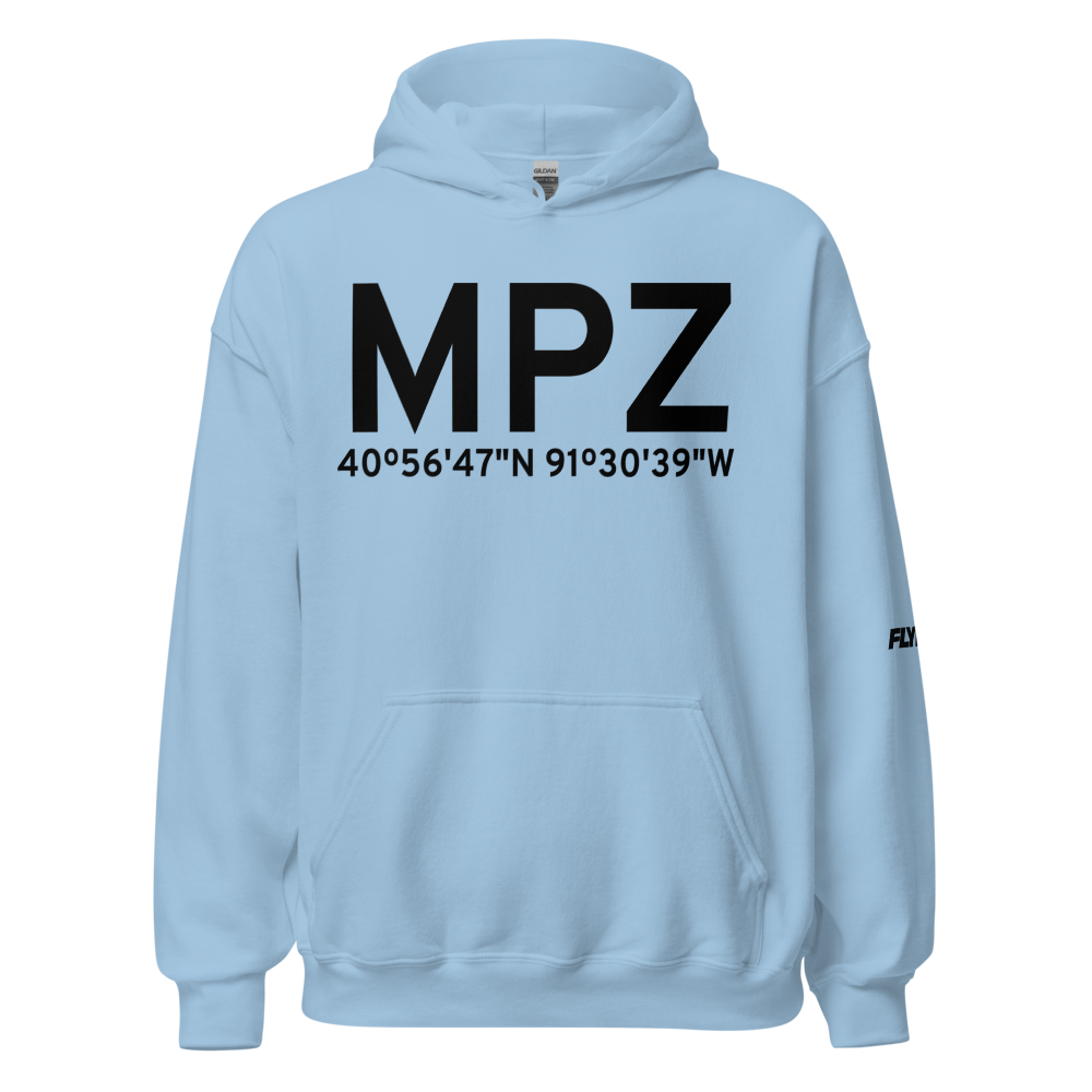 Mount Pleasant (KMPZ) Airport Hoodie Sweatshirt 