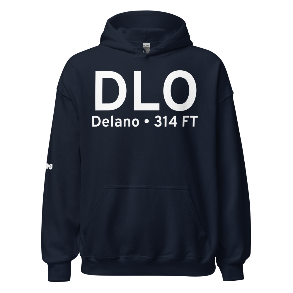 Delano (KDLO) Airport Hoodie Sweatshirt 