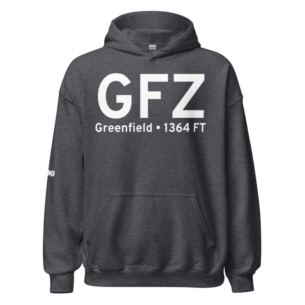 Greenfield (KGFZ) Airport Hoodie Sweatshirt 