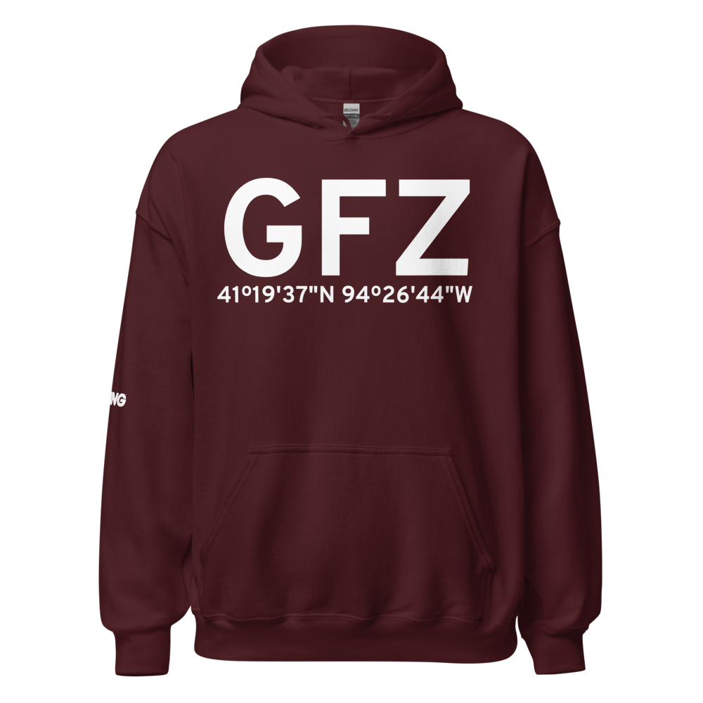 Greenfield (KGFZ) Airport Hoodie Sweatshirt 