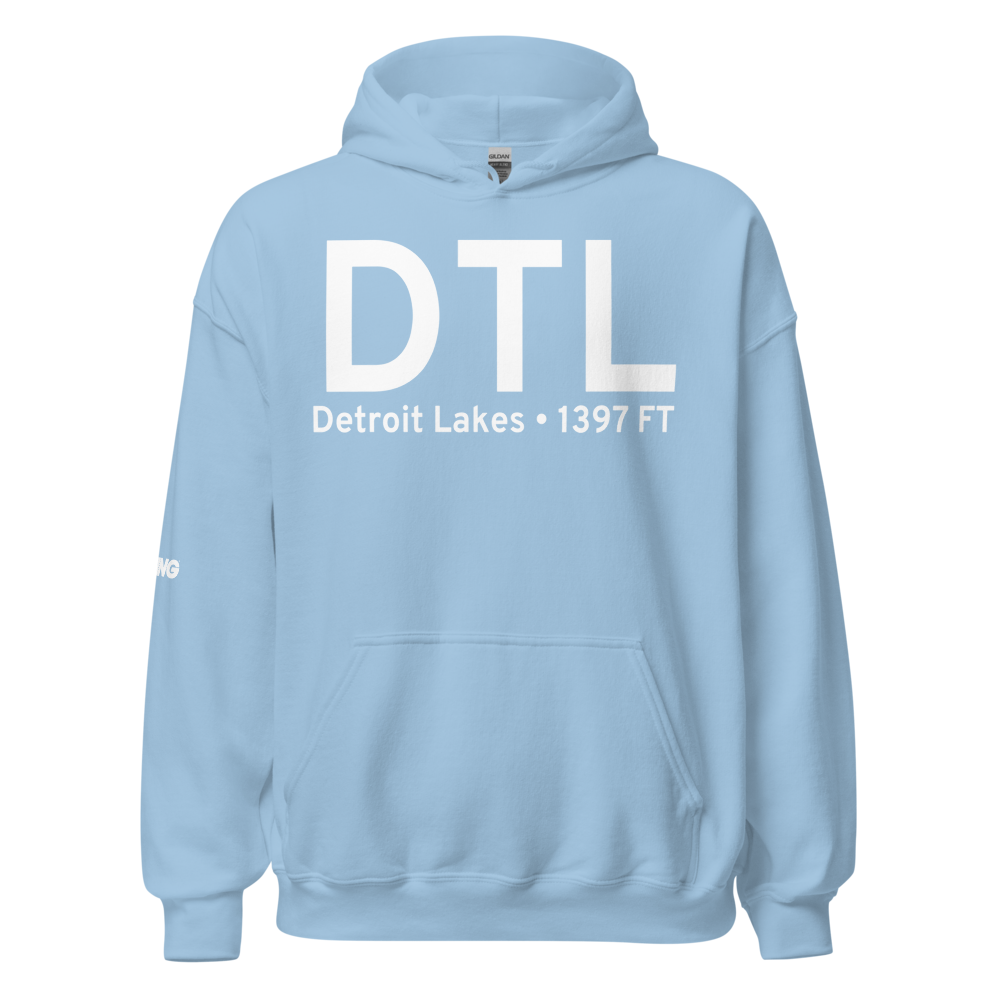 Detroit Lakes (KDTL) Airport Hoodie Sweatshirt 