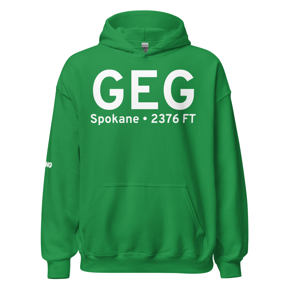 Spokane (KGEG) Airport Hoodie Sweatshirt 