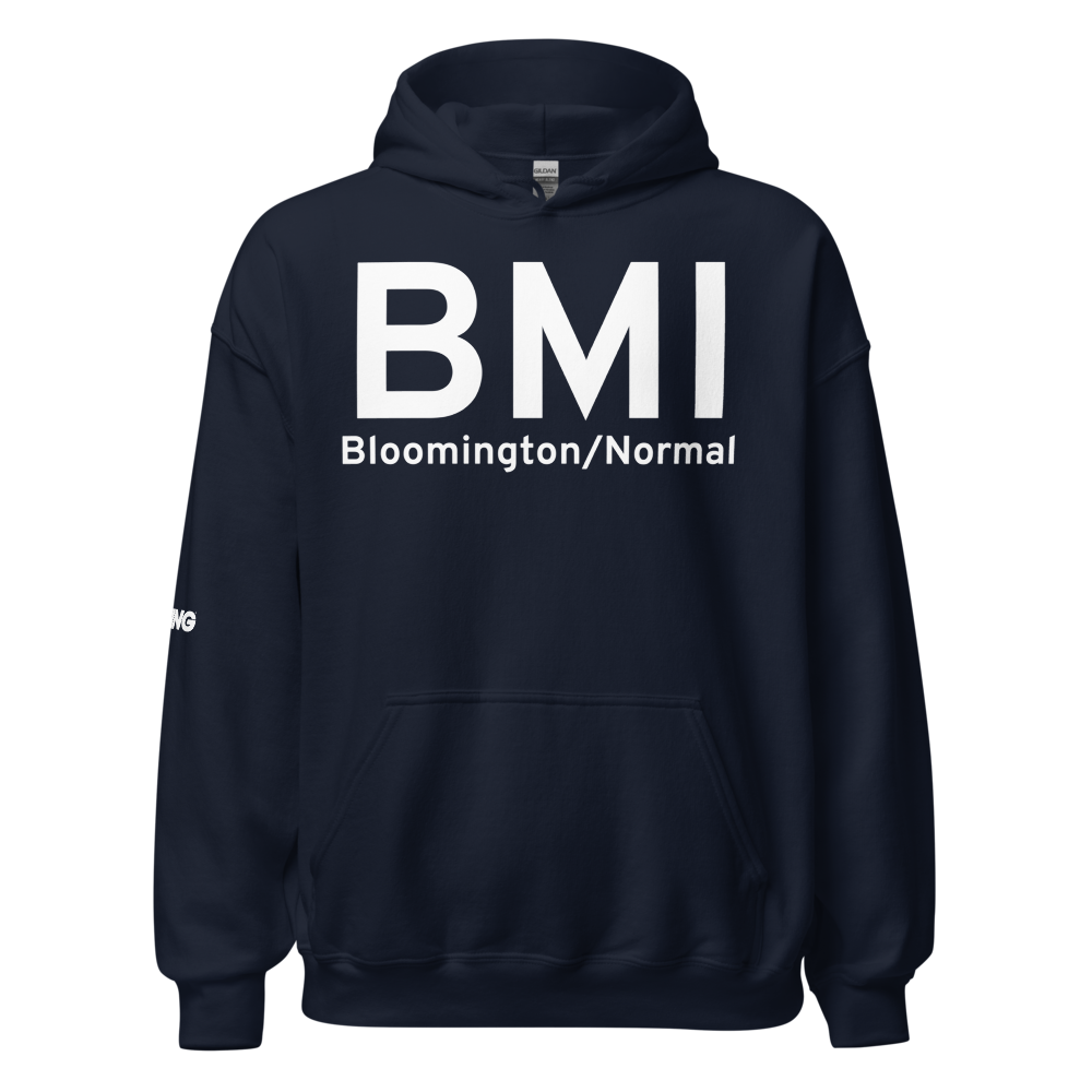 Bloomington/Normal (KBMI) Airport Hoodie Sweatshirt 