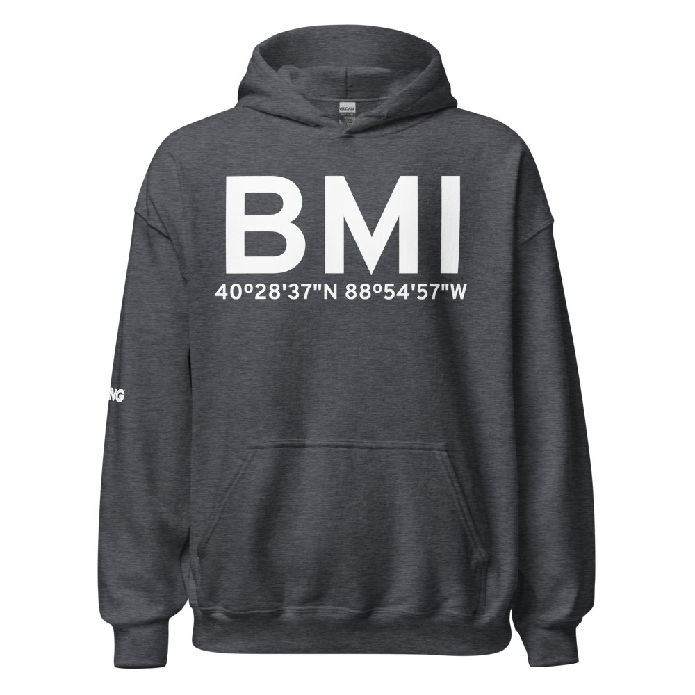 Bloomington/Normal (KBMI) Airport Hoodie Sweatshirt 