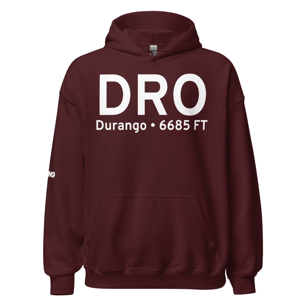 Durango (KDRO) Airport Hoodie Sweatshirt 