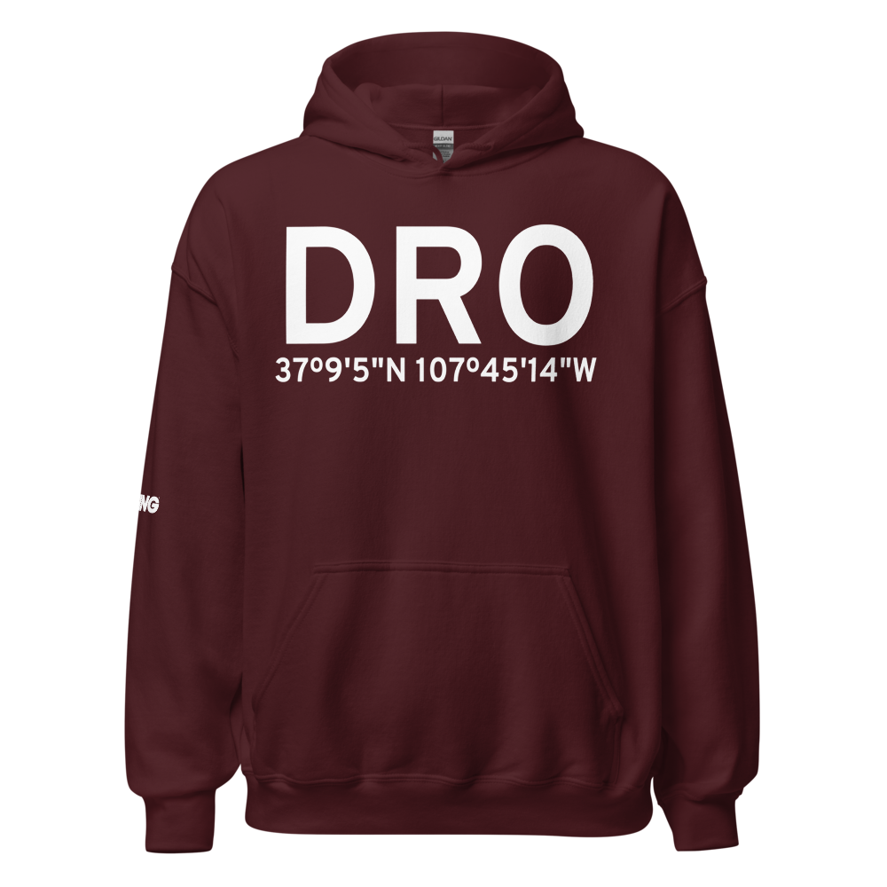 Durango (KDRO) Airport Hoodie Sweatshirt 