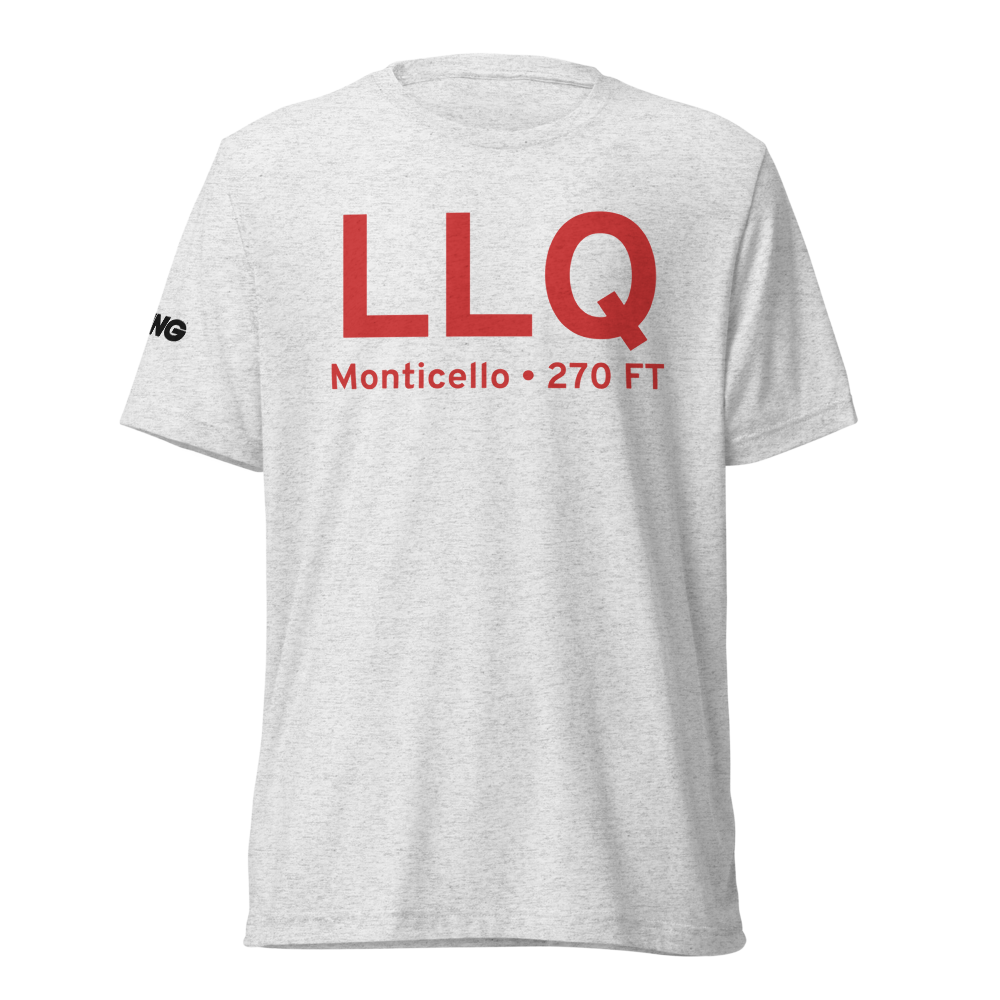 Monticello (KLLQ) Airport Tri-blend T-Shirt 