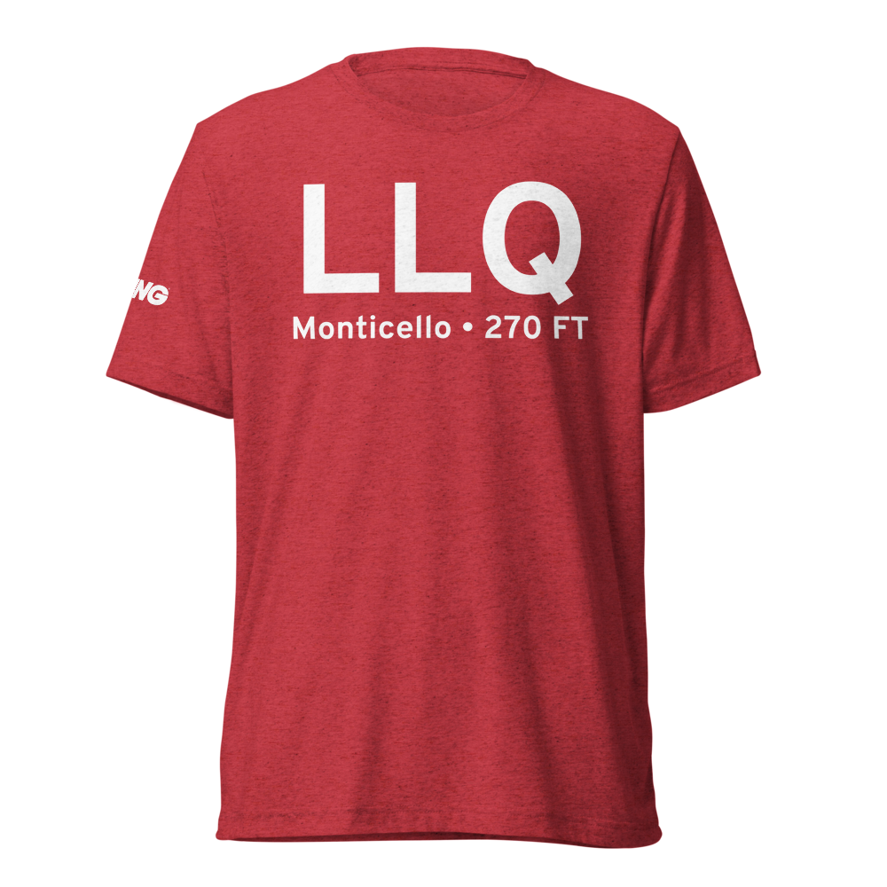 Monticello (KLLQ) Airport Tri-blend T-Shirt 