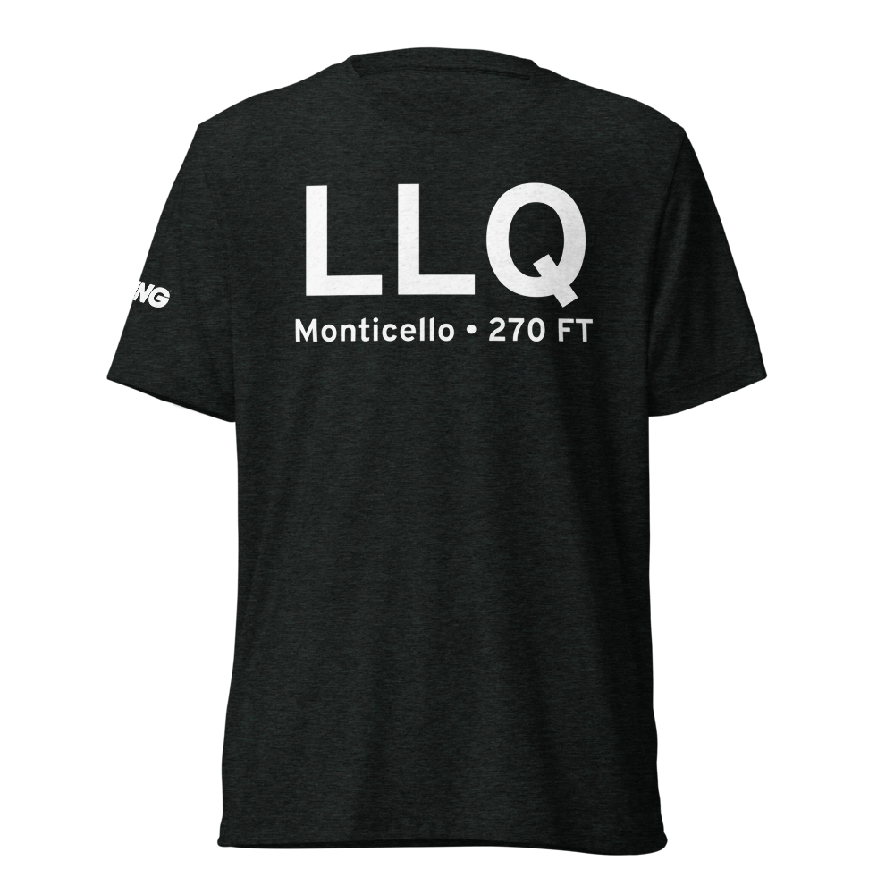 Monticello (KLLQ) Airport Tri-blend T-Shirt 